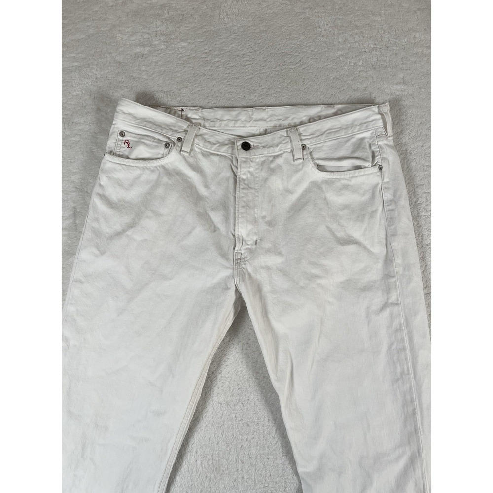 Vintage Polo Ralph Lauren Classic 867 White Denim Jeans Men's 38x30 (40x32) - Picture 6 of 12